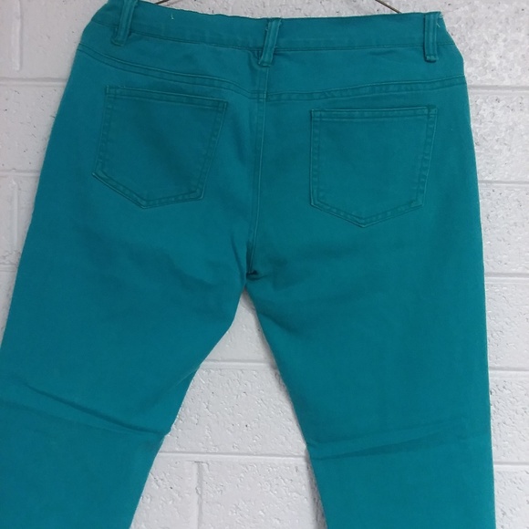 Teal/Aqua Jean Pants - Picture 3 of 4